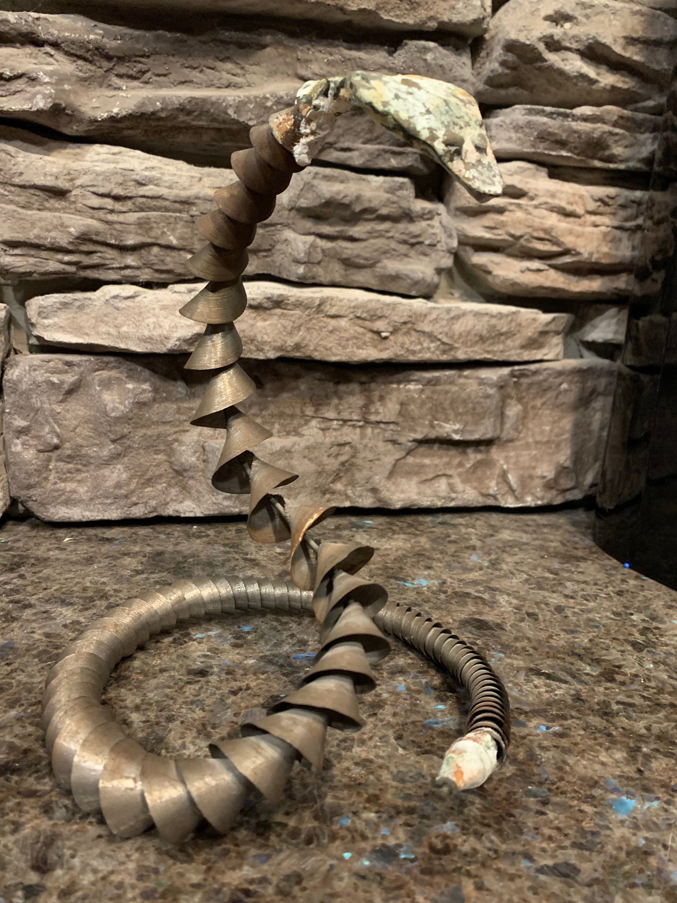 Metal Folk Art Snake Sculpture. Etsy