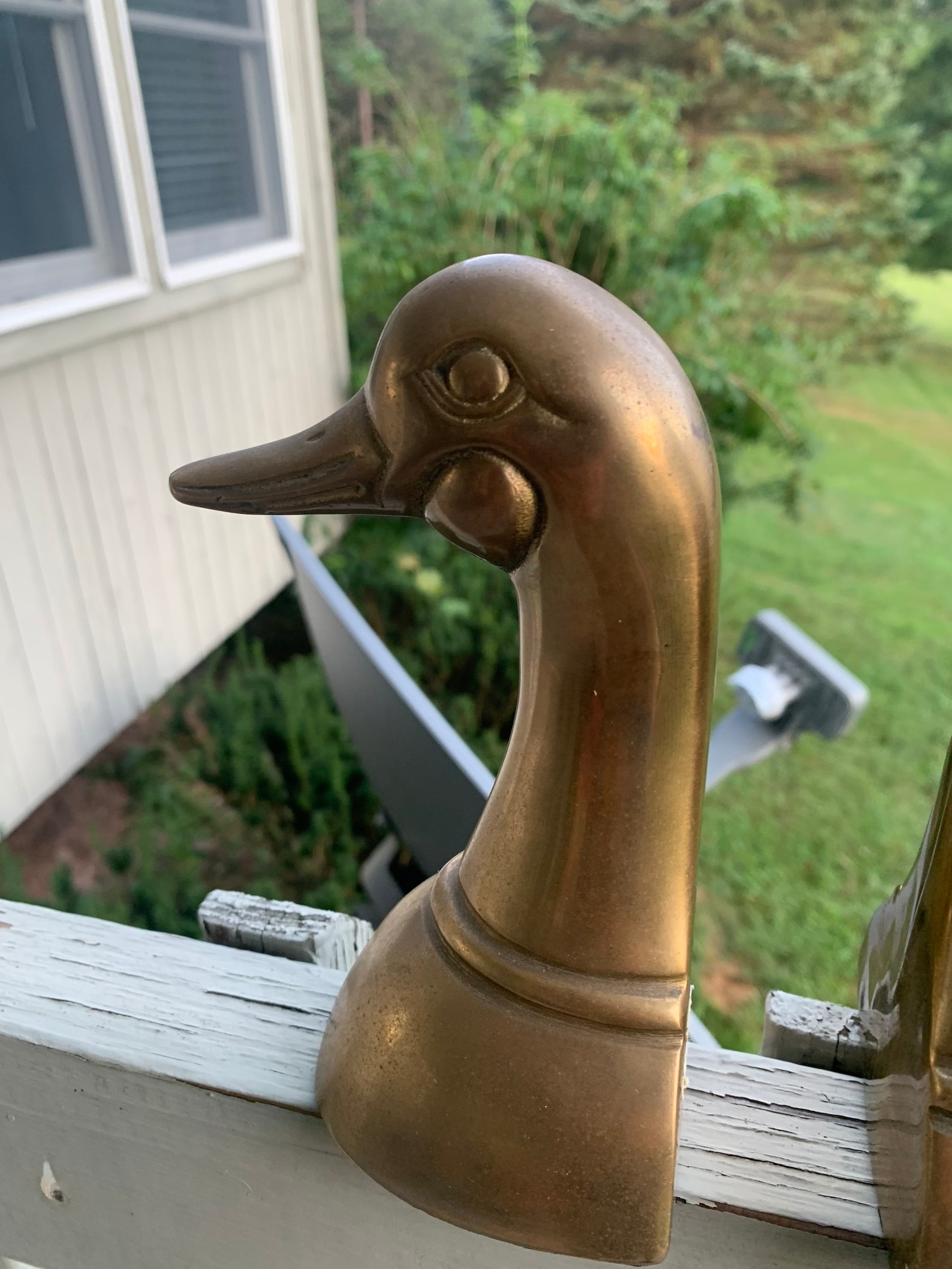 Antique brass Geese bookends. Etsy