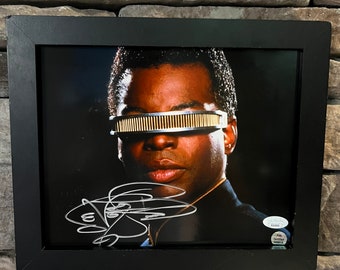 Levar Burton Autographed 8x10 Photo Star Trek Geordi La Forge INSURRECTION 