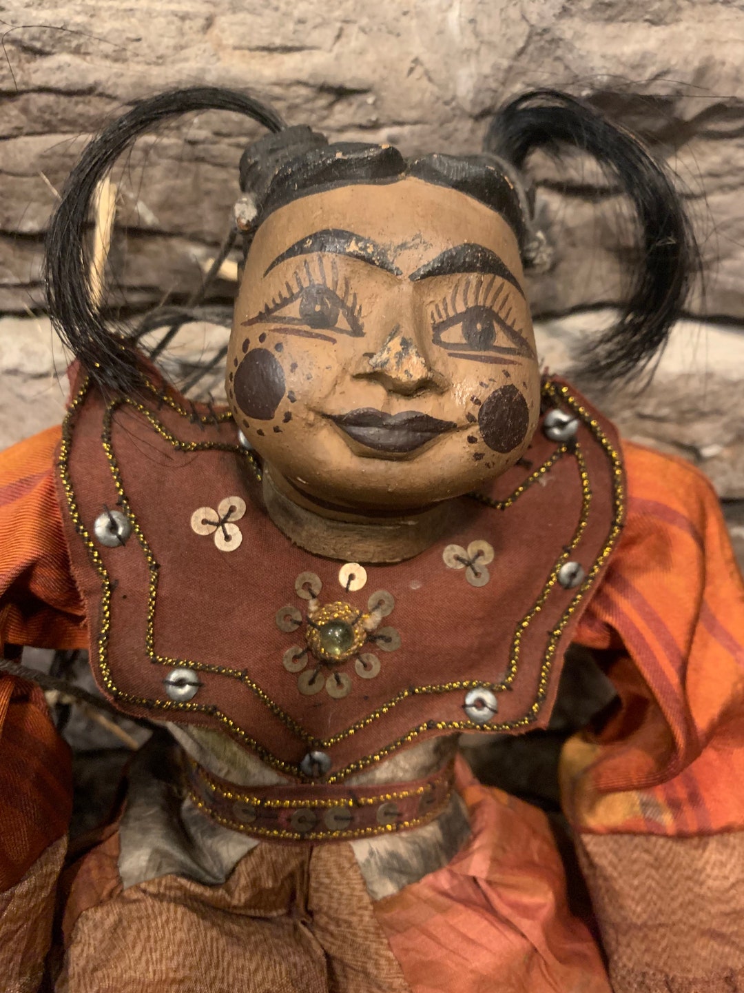 Antique Asian Puppet Etsy