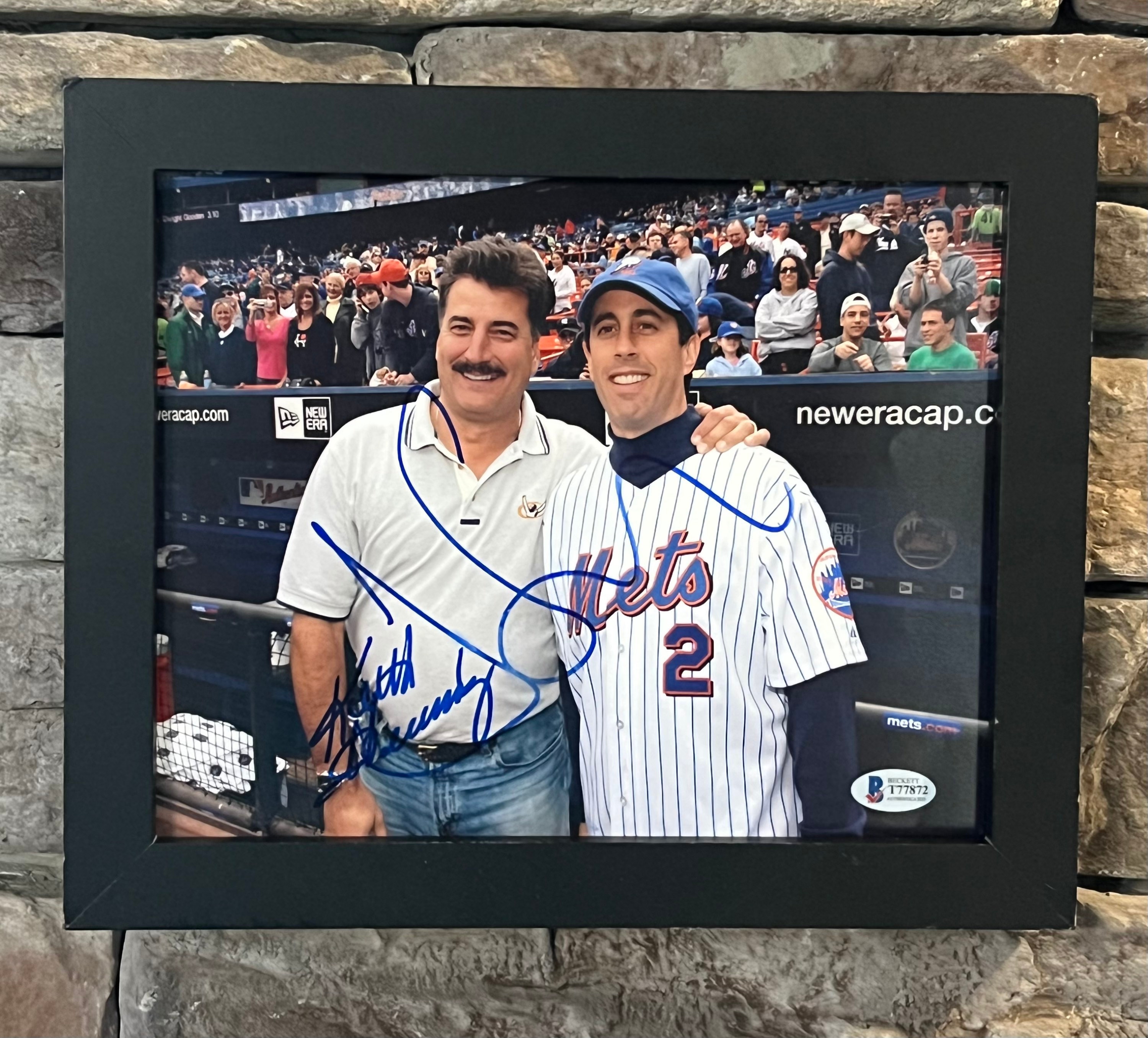 Autographed Jerry Seinfeld and Keith Hernandez Seinfeld Framed 