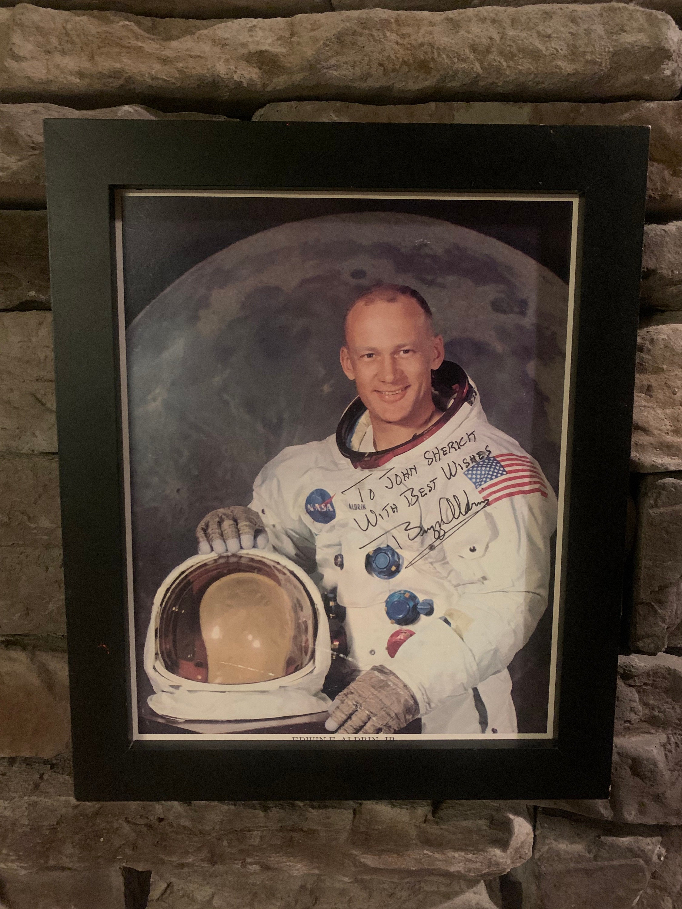 Autographed Buzz Aldrin 8x10inch framed photo with COA. | Etsy