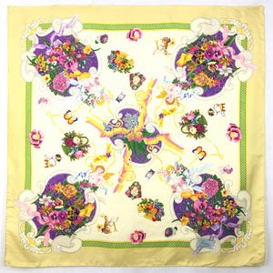 GUCCI silk scarf 34"x34" Authentic silk scarves silk scarf silk for scarves vintage scarf shawl square scarf designer GC403