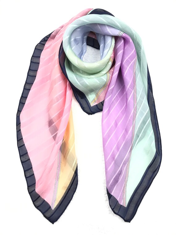 YSL scarf 31"x30" Authentic silk scarves silk sca… - image 4