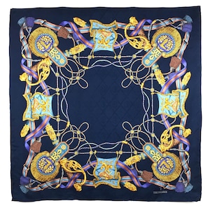 TRUSSARDI luxurious 34&quot;x34.5&quot; Authentic fashionable designer women silk scarf - Timeless Elegance & Iconic Style TR401