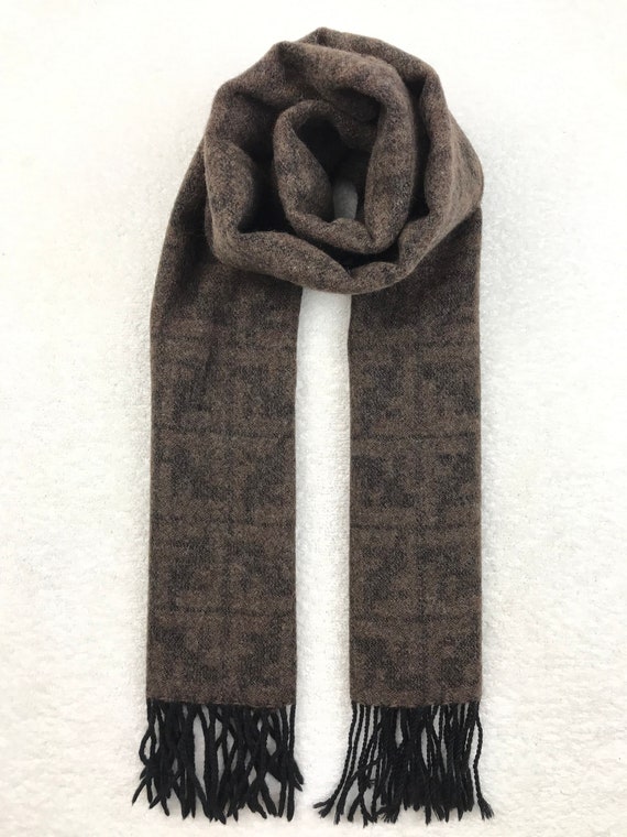 FENDI Winter Scarf 14x60 Authentic Warm Winter Scarves Warmer for Winter Muffler Lambswool Wool Scarf Zucca Roma Italy F926 Etsy