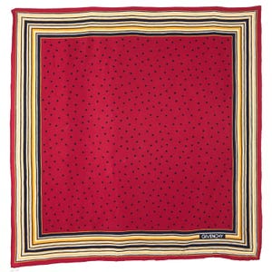 GIVENCHY Silk Scarf: Vintage Designer Square Scarves 30&quot;x30.5&quot; GI401