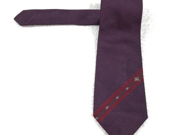 BURBERRY Silk Necktie: Vintage Designer Tie (2.8") B313
