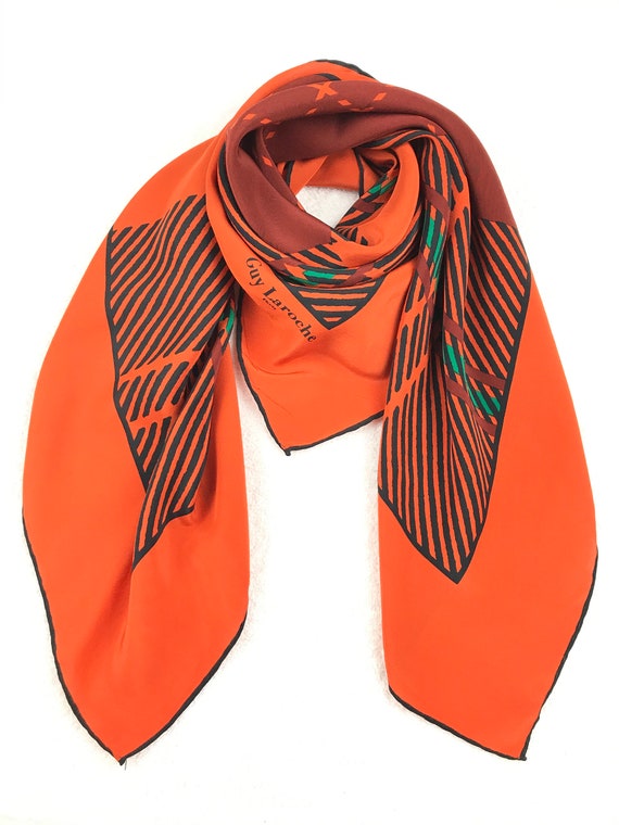 GUY LAROCHE scarf 33"x34" Authentic silk scarves … - image 4