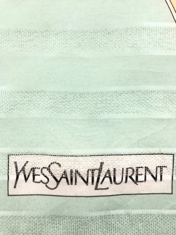 YSL scarf 31"x30" Authentic silk scarves silk sca… - image 5