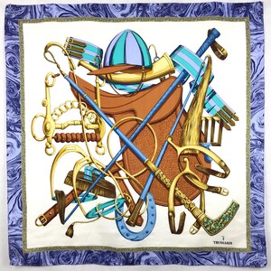 TRUSSARDI luxurious 35&quot;x34&quot; Authentic fashionable designer women silk scarf - Timeless Elegance & Iconic Style TR405