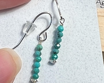 Handmade Sterling Silver Gemstone Dangle Earrings: Crystal Jewelry