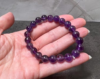 Handmade Gemstone Stretch Bracelet: Amazonite, Amethyst, Labradorite, Sodalite