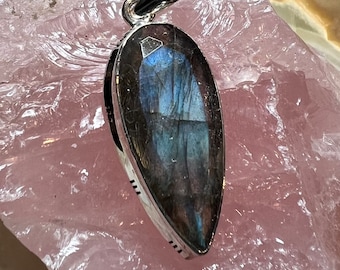 Labradorite Pendant Sterling Silver 925 Gemstone Pendant Handmade Jewelry Gift For Wife Multiple Shapes