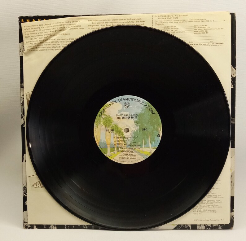 The Best of Facessnakes and Ladders1976 Warner Bro. Record Vinyl LP