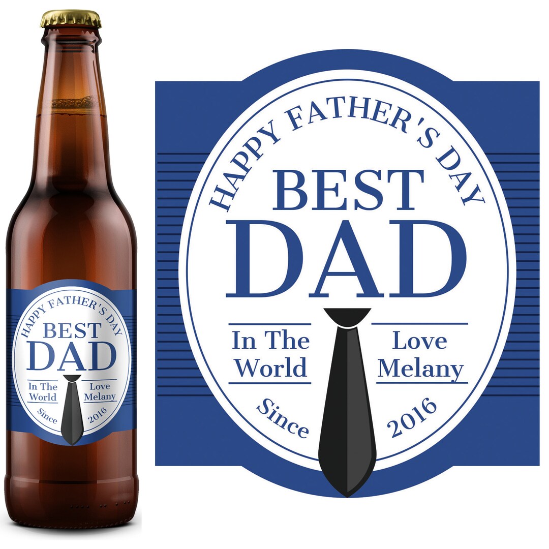 Dad Beer Label | Waterproof Father's Day Gift - Etsy