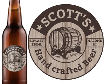 Barrel Aged Beer or Wine Label