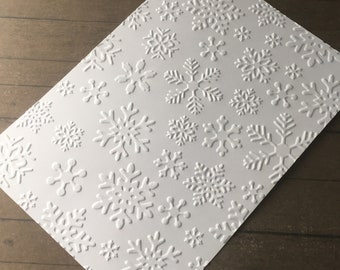 Embossed Snowflake Paper Cards -  Components For Handmade Cards