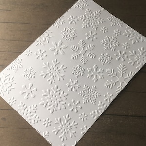 Biglietti di carta con fiocchi di neve in rilievo - Componenti per biglietti fatti a mano