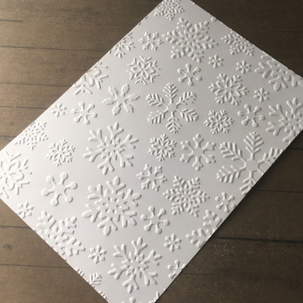 Embossed Snowflake Paper Cards -  Components For Handmade Cards