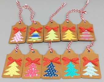 10 x Christmas Gift Tags Kit // DIY Gift Tags Kit // Handmade Gift Tags