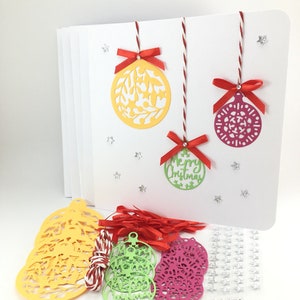 Kerstkaartenset, handgemaakte kaartenset, kerstkaartenset, doe-het-zelfkerstkaart, kerstkaarten en enveloppen