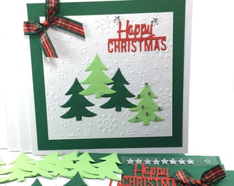 Geprägtes Weihnachtskarten-Kit - Weihnachtskarten-Herstellungsset - Weihnachtskarten und Umschläge