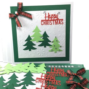 Set kerstkaarten met reliëf - set voor het maken van kerstkaarten - kerstkaarten en enveloppen