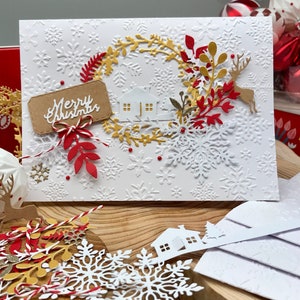 Luxe kerstkaartenset - DHZ-kerstkaartenset - Handgemaakte kerstkaarten en enveloppen
