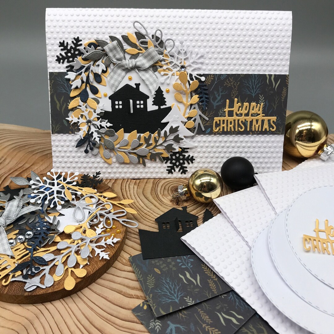 Luxury Christmas Card Making Kit DIY Christmas Card Kit Handmade
