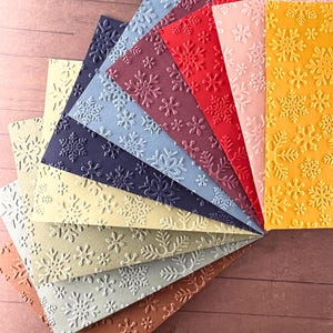Cartes papier flocon de neige en relief - Composants pour cartes faites main