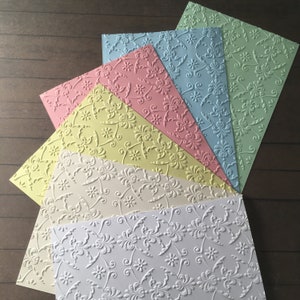 4 x Tarjetas de papel en relieve - Componentes para tarjetas hechas a mano