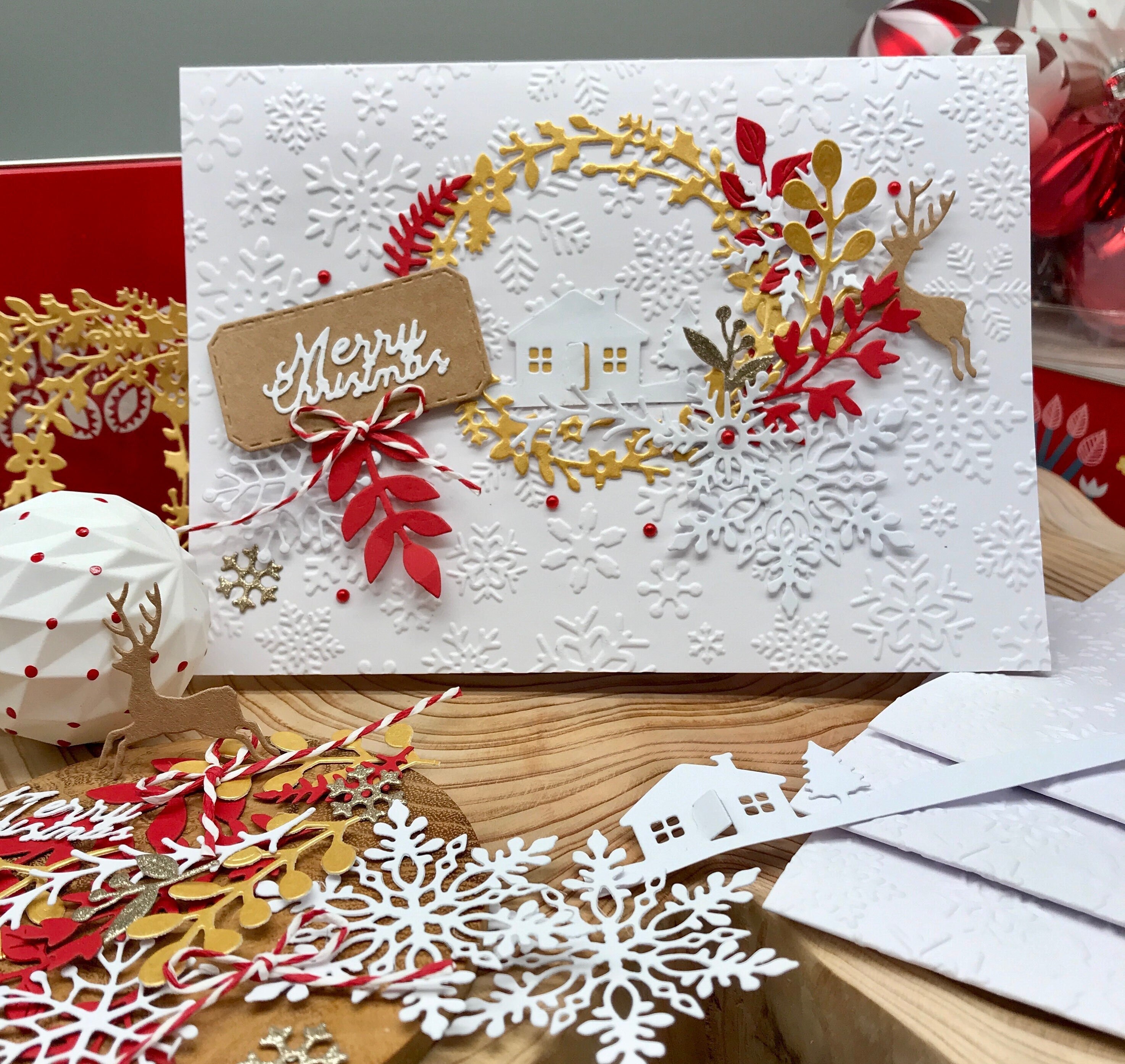 Luxury Christmas Card Making Kit DIY Christmas Card Kit Handmade Christmas Cards and Envelopes Etsy