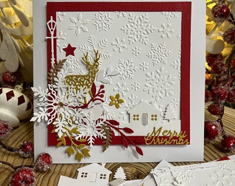 Luxus Weihnachtskarte Herstellung Kit - DIY Weihnachtskarte Kit - Handgemachte Weihnachtskarten und Umschläge