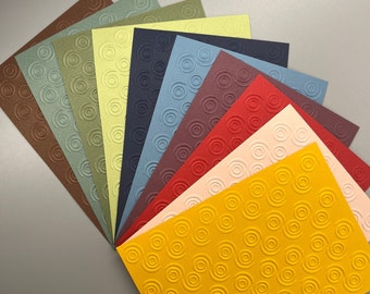 4 x Geprägte Papierkarten - Komponenten für handgefertigte Karten