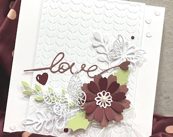 Handgefertigtes Hochzeitskarten-Herstellungs-Kit - Geprägte DIY-Karten und Umschläge