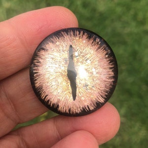 Sand Dragon Eye 30mm Glass Cabachon Bead Hand-Painted