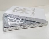 Bling mirror silver 2 book set Chanel and Tom Ford ladies inspired coffee or library books