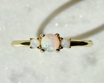 Silver Opal Ring Oval Ring Gold Opal Ring Christmas Gift Gift For Her Thin Band Ring Silver Ring Opal Ring