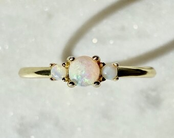 Simple Opal Ring - Etsy