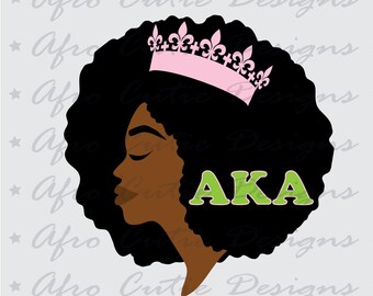 Download Afrohair Clip Art African American Woman Black Hair S150 Svg Cutting File Eps Dxf Jpeg Png Aka Sorority Girl Glasses Green Pink Clip Art Art Collectibles Keyforrest Lt