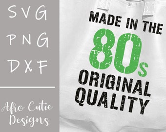 Download Clip Art Art Collectibles Svg Cutting File Dxf Png Made In The 80s Text Afro Woman African American Black Svg S358 Eighties Baby Svg