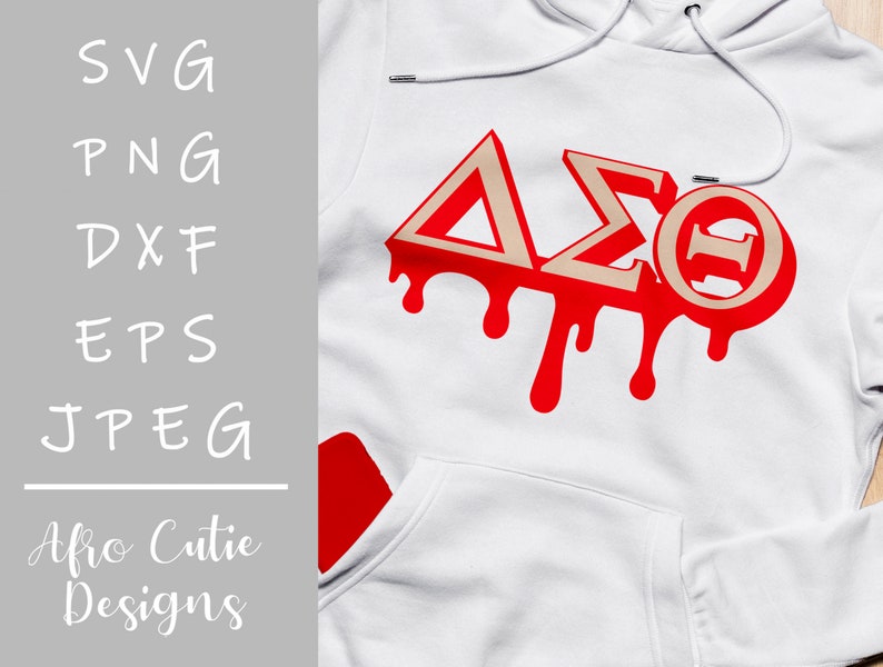 Download Delta sorority letters paint dripping African American svg | Etsy