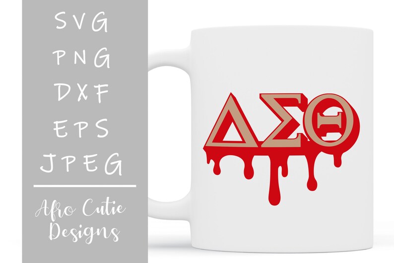 Download Delta sorority letters paint dripping African American svg | Etsy