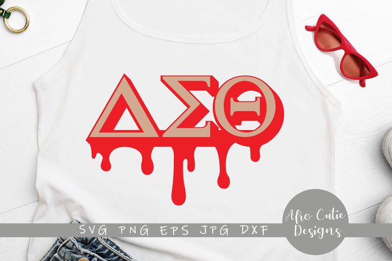 Download Delta sorority letters paint dripping African American svg ...