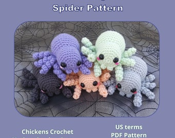 Patrón de crochet de araña Amigurumi sin costura