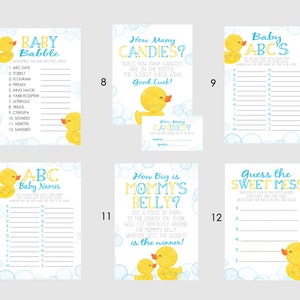 Rubber Duck Baby Shower Games PICK ANY 5 30 Games to Choose From Ducky, Rubber Duck Baby Shower, Game Pack, Duckie image 4