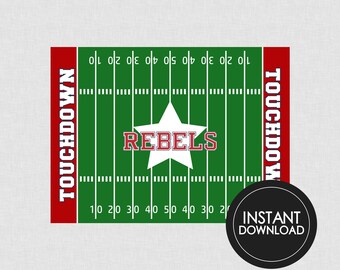 Reserved Listing - Custom Football Digital Edible Cake Topper