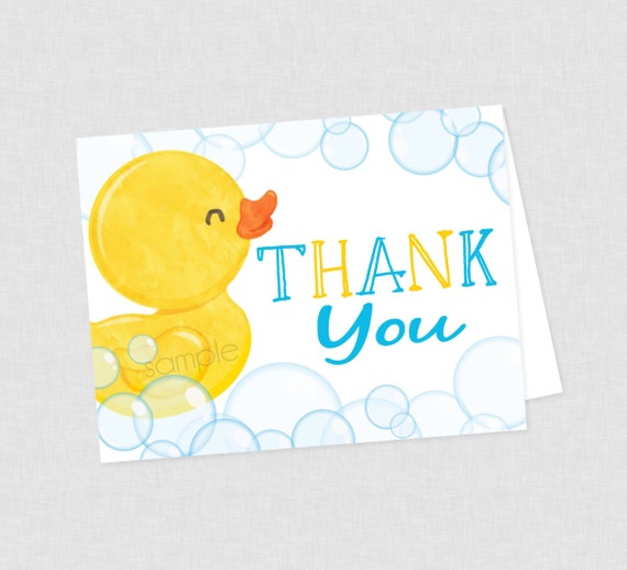 Personalized  Rubber Duck  Baby  High Quality  12 Note Cards  Thank You Notes  Stationary  Stationery