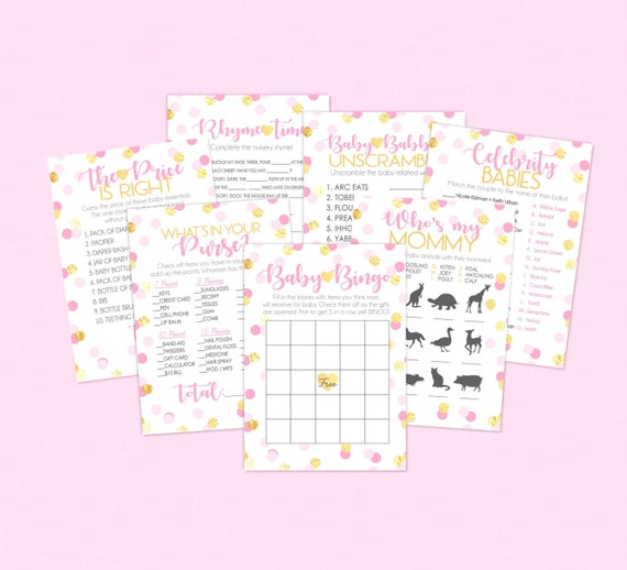 Fall Baby Shower Games Party Pack, Printable Shower Games